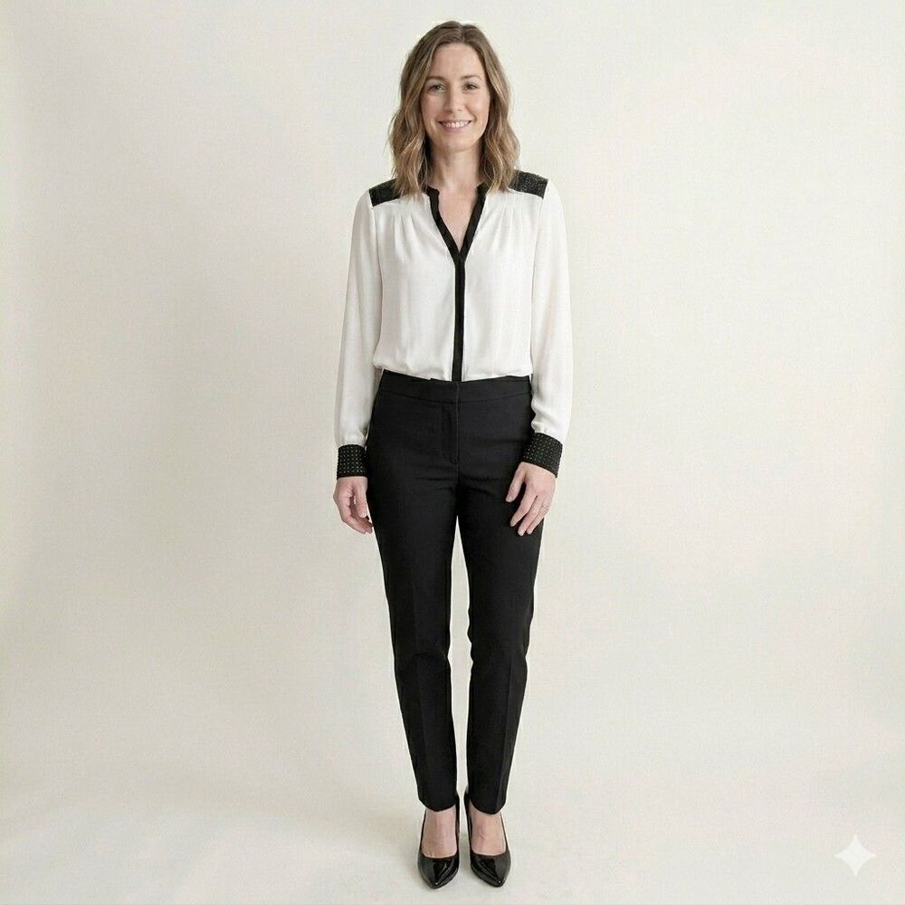 ALFANI Women's Elegant Button Workwear Shirt Long Sleeve Blouse Size 14 NEW